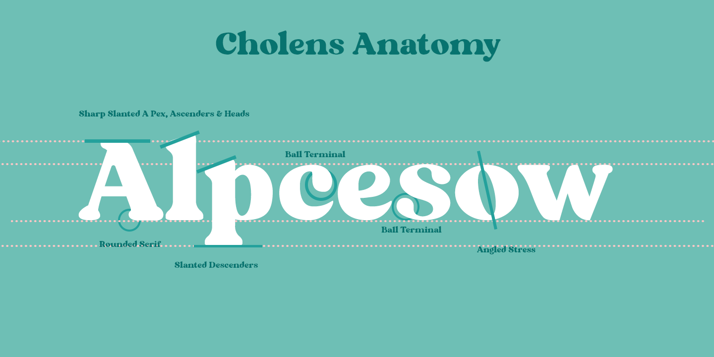 Пример шрифта Cholens Regular